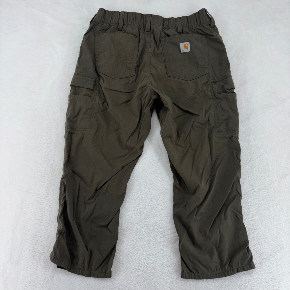 Carhartt Force Women 6 Regular Cargo Pants Green Straight Fit Ripstop 103612 - Picture 8 of 9
